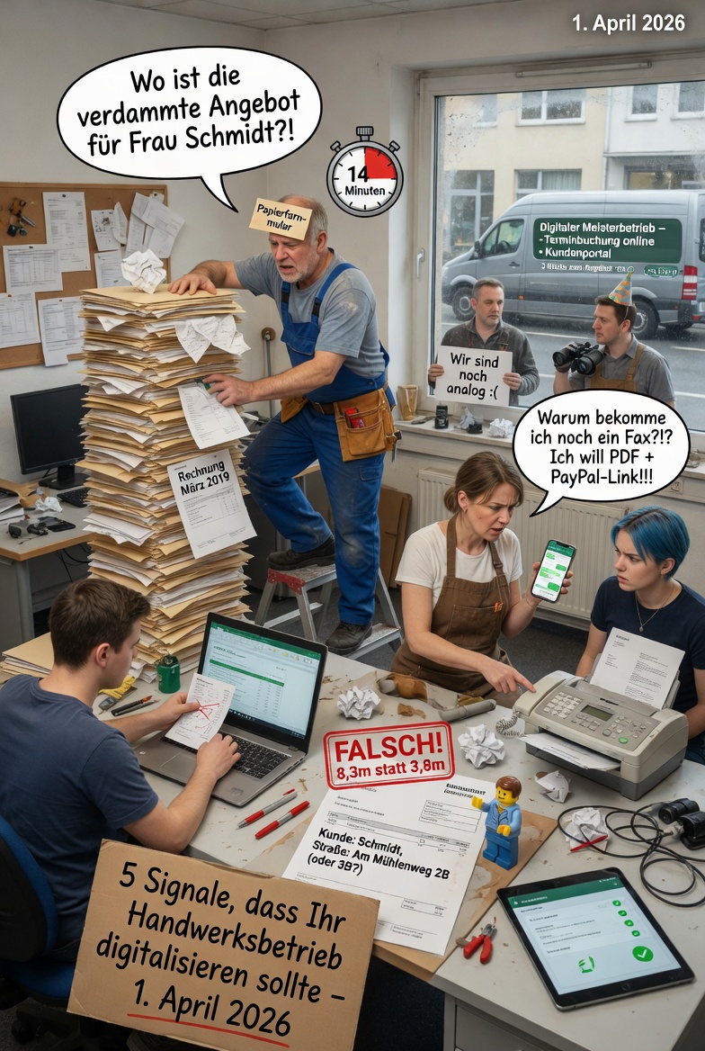 5 Zeichen, dass Ihr Handwerksbetrieb digitalisieren sollte
