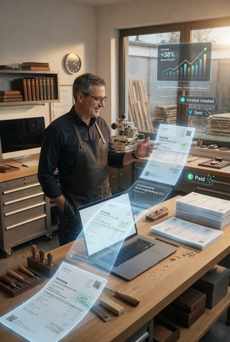 Rechnungen per API erzeugen: Was Handwerks-Software können sollte